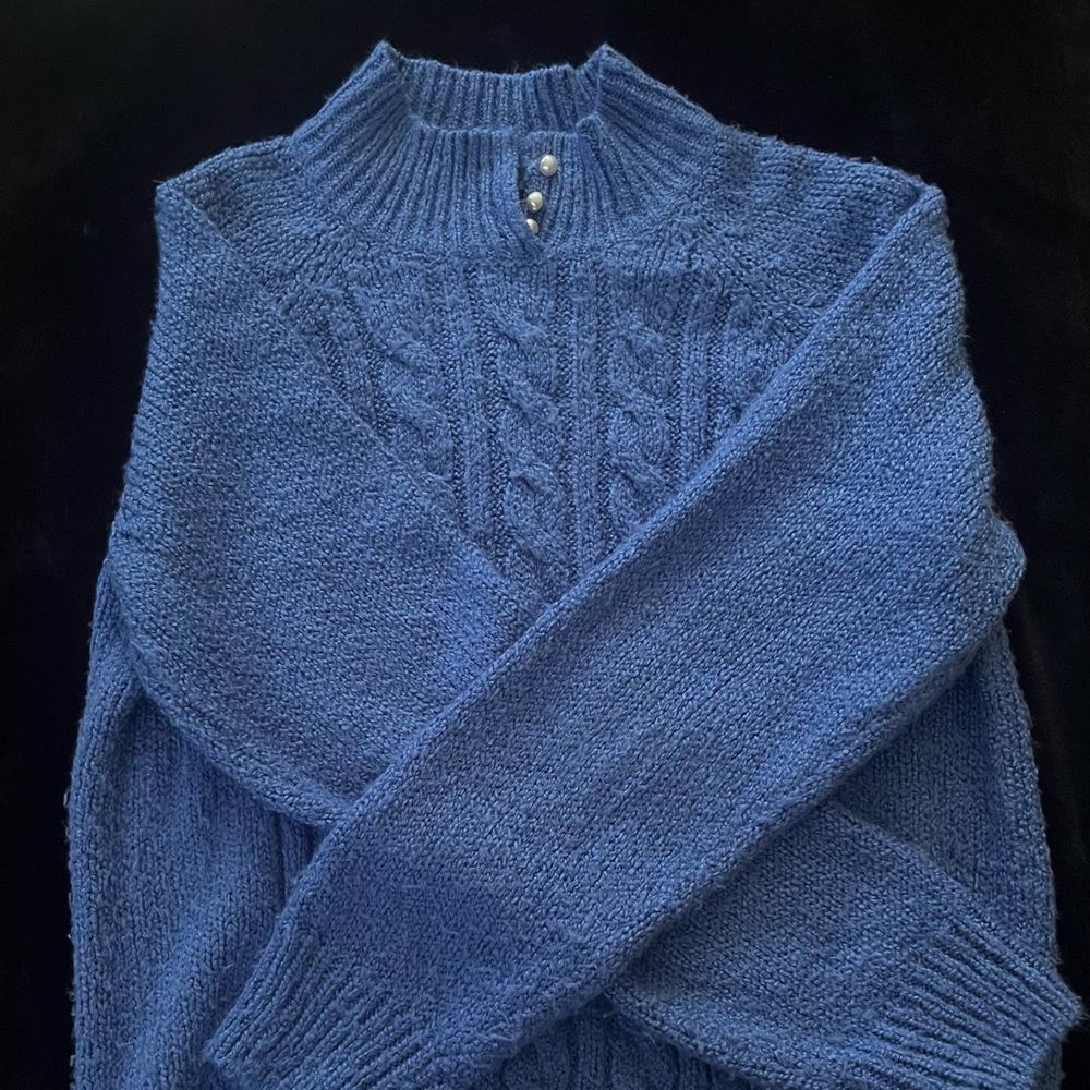 blue sweater